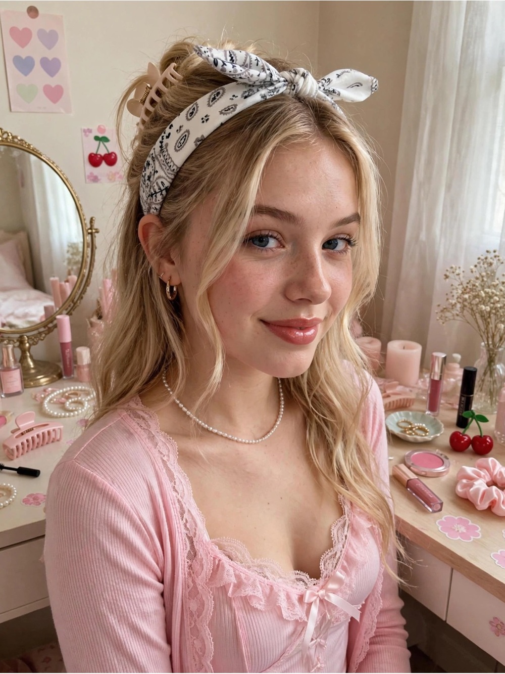 Claire’s Paisley Bandana Bow Headband Set NWT 2pc - Picture 6 of 9